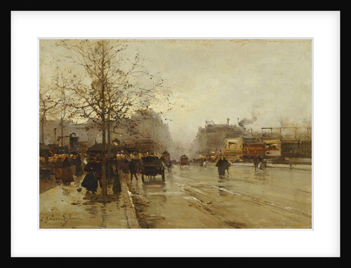 Les Boulevards, Paris, by Eugene (1854-1941) Galien-Laloue