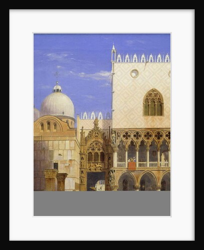 The Doge's Palace with Porta della Carta and the Marcus Basilica, 1853 by Carl Friedrich Heinrich Werner