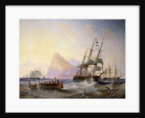 British Men O' War off Gibraltar, 1855 by John Wilson Carmichael