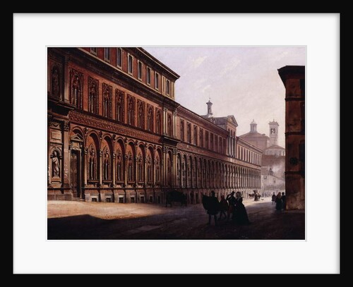 The Ca' Grande in the Via Festa del Perdona, with S, 1842 by Luigi Premazzi