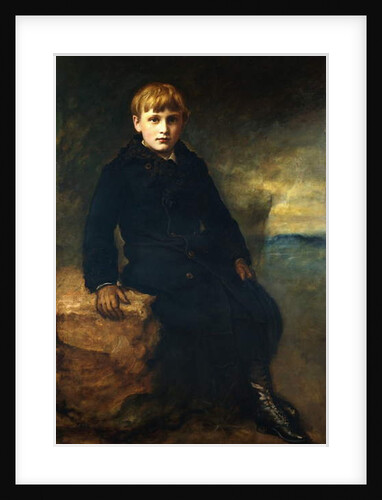 Portrait of Cecil Webb, seated full length, wearing a Black Coat with a Fur Collar, 1887 by John Everett Millais