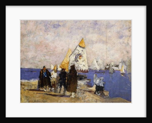 On the Quay, Chioggia by Mose Bianchi