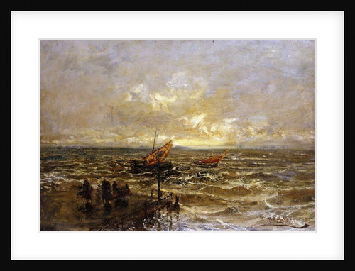 Sailing Boats off a Jetty, by Mose Bianchi