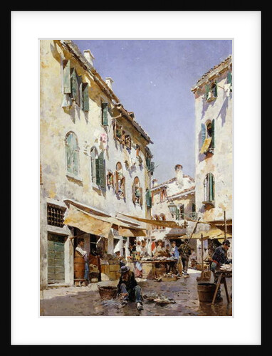 A Street Scene, 1885 by Federico del Campo