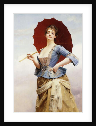 A Lady with a Parasol by Gustave Jacquet