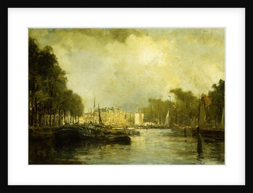 Rotterdam Harbour, 1895 by Johann Hendrik Mastenbroek