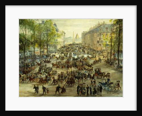 A Busy Boulevard, 1877 by Victor (1840-1906) Geruzez