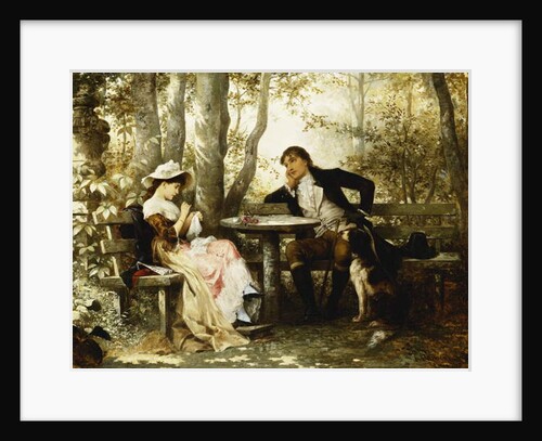 Small Talk; Ein Plauderstundchen, 1887 by Karl the Elder Schweninger