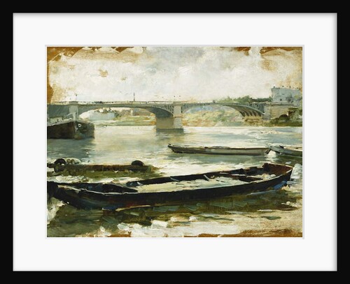 Barges on the Seine, Paris by Ludovico Marchetti