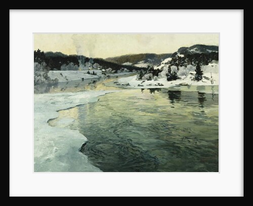 Winter on the Mesna River Near Lillehammer, c. 1905-06 by Fritz Thaulow