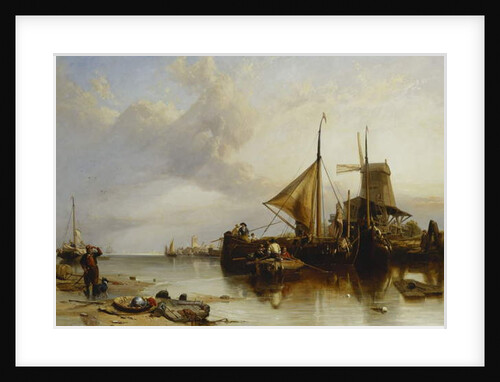 A Scene Near Monnikendam on the Zuyder Zee by William Clarkson Stanfield