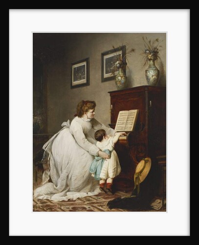 The First Lesson by George Frederick Folingsby