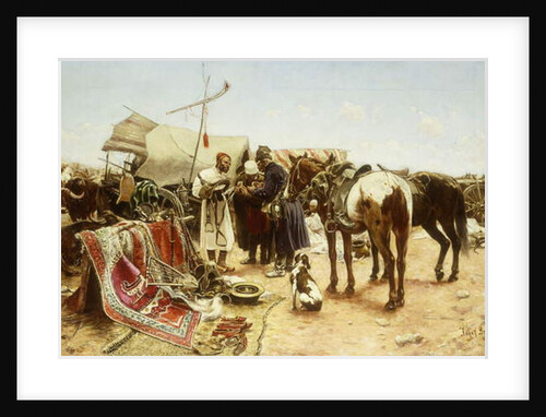 The Oriental Market by Jozef Brandt