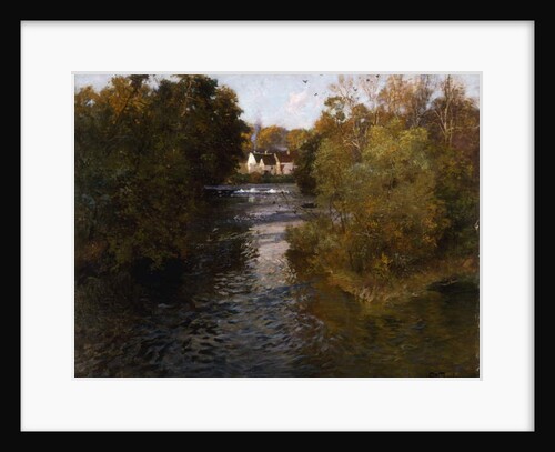 A French River Landscape by Fritz Thaulow
