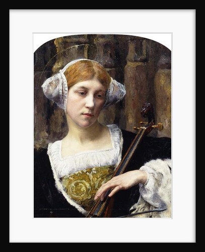 The Celloist; La Femme au Violoncelle by Friedrich Edouard Meyerheim
