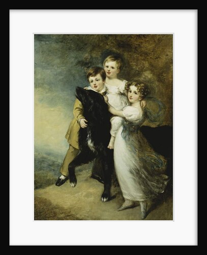 Three Children with a Dog in a Landscape by William Beechey
