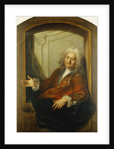 Portrait of Monsieur Dupille, Mid-Body, in a Robe Sitting on the Edge of a Window, 1733 by Antoine Coypel