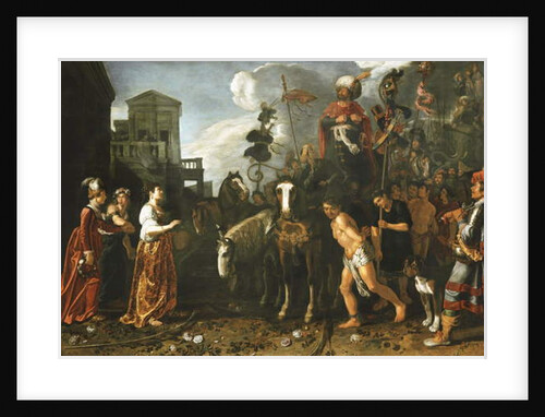 Jephthah Welcomed Home from the Battlefield by His Daughter by Pieter Lastman