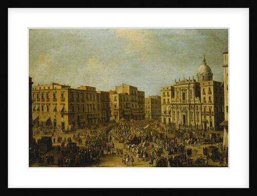 The Largo San Ferdinando, Naples by Antonio Joli