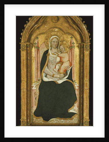 The Madonna and Child Enthroned by Aretino Luca Spinello or Spinelli