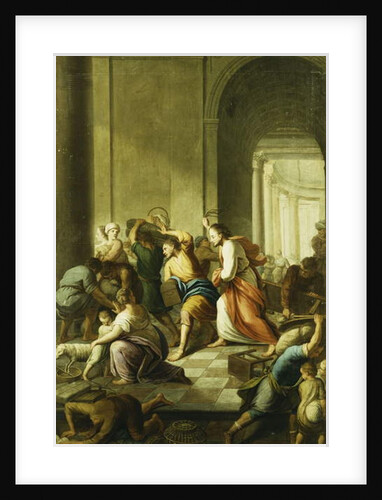 Christ Driving the Money-Changers from the Temple by Eustache (school of) Le Sueur