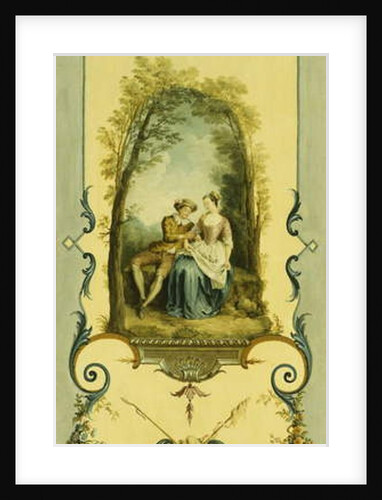 Three Decorative Panels with Allegories of Winter, Summer and Autumn by Nicolas (school of) Lancret