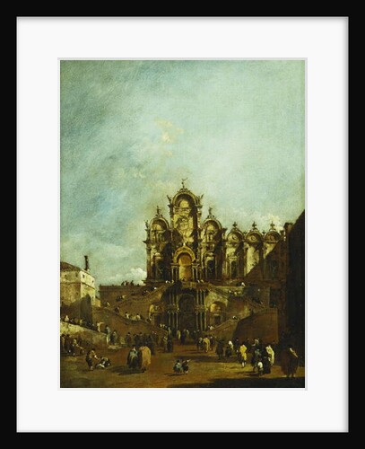 The Loggia Erected in Campo San Zanipolo, Venice, in Front of the Scuola di San Marco for the Benediction of Pope Pius VI in 1782, by Francesco Guardi