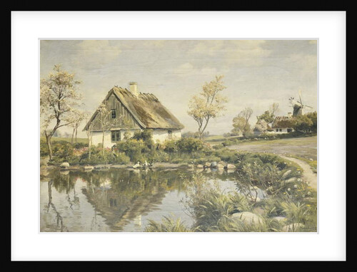 A Cottage by a Pond, 1925 by Peder Monsted