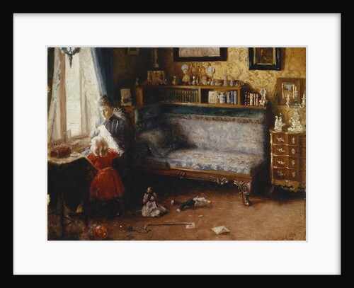 Helping Mother, 1892 by Carl Christian Ferdinand Wentorf