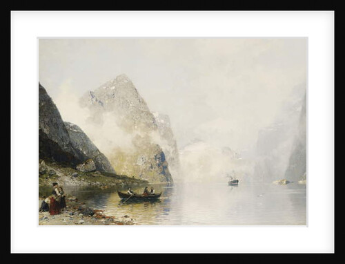 A Fjord Scene by Georg Anton Rasmussen