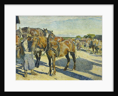At the Stableyard; Pa Stallbacken by Carl Wilhelm Wilhelmson