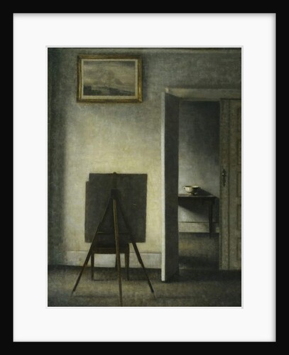 An Interior with the Artist's Easel by Vilhelm Hammershoi
