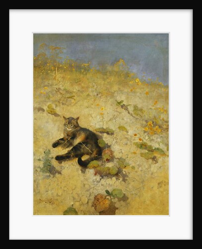 A Cat Basking in the Sun, 1884 by Bruno Andreas Liljefors