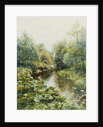 Summerday at the Stream; Sommerdag ved Aen, 1909 by Peder Monsted