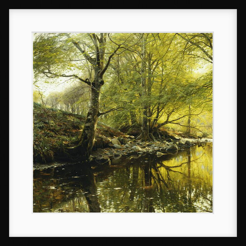 A Wooded River Landscape, 1910 by Peder Monsted