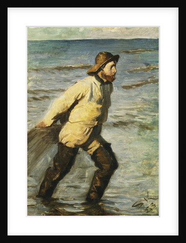 A Fisherman Hauling in his Nets, 1883 by Peder Severin Kroyer