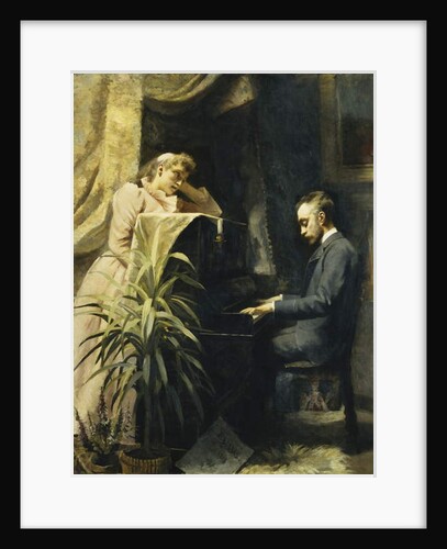 At the Piano, 1891 by Emma Sparre