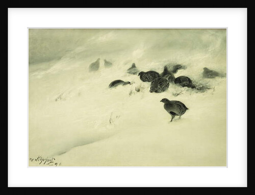 Grouse in a Snow Storm, 1890 by Bruno Andreas Liljefors