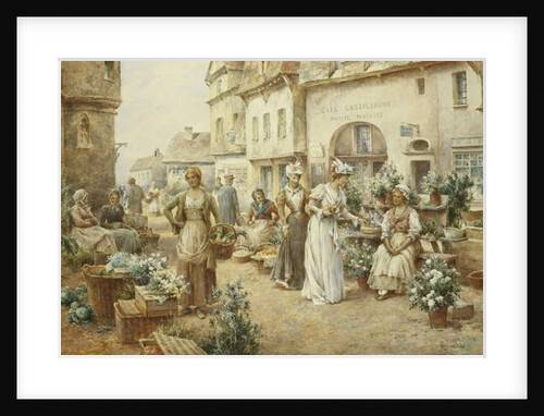 A Flower Market, France, 1900 by Alfred Jr. Glendening