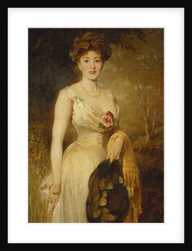 Portrait of a Lady in a White Dress, 1909 by George Elgar Hicks