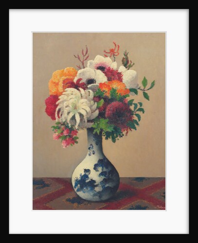 Still Life with Flowers in a China Vase by Felix Elie Tobeen