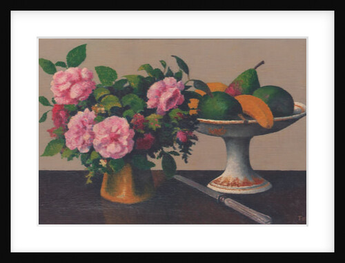 Still Life with Flowers and Fruit by Felix Elie Tobeen