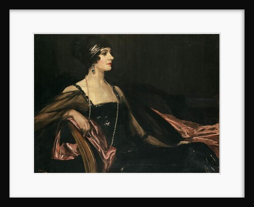 A Lady in Black: Portrait of Jean Ainsworth, Viscountess Massereene and Ferrard, 1917 by John Lavery
