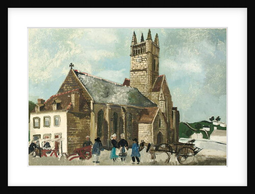Church and Market, Brittany, 1930 by Christopher Wood