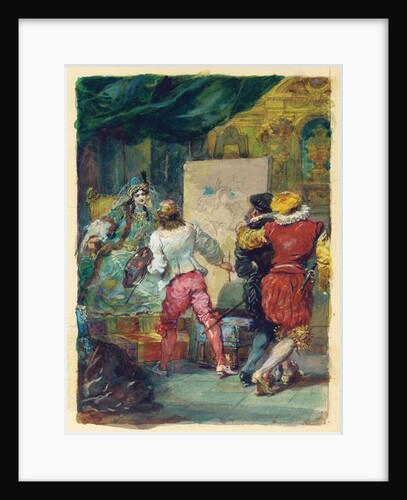 Moliere's 'Le Sicilien our l'Amour Peintre', Lemoisne, no.1357 by Eugene-Louis Lami