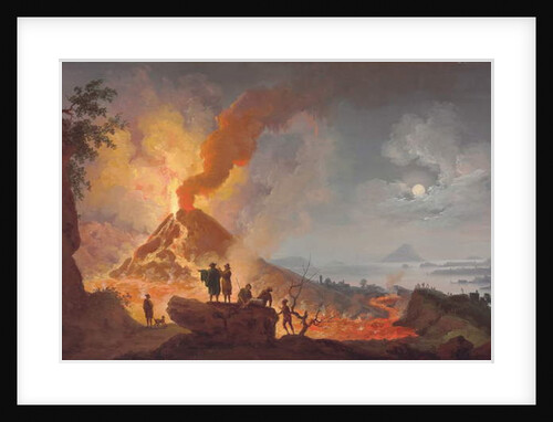 Mount Vesuvius erupting by night by Pierre Jacques Volaire