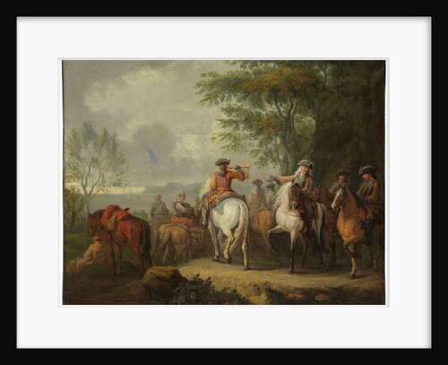 Cavaliers setting off on a journey by Pieter van Bloemen