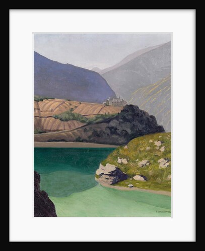 Lake Geronde, Sierre, 1919 by Felix Edouard Vallotton
