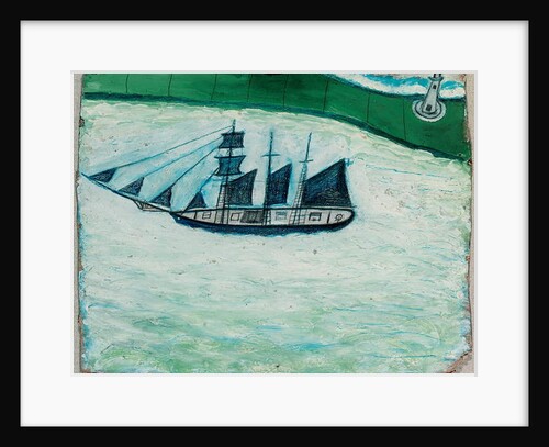 Ship and lighthouse, c.1925 by Alfred Wallis