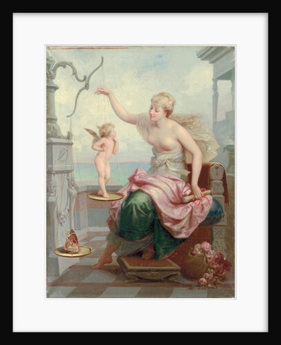 Weighing Cupid Against a Butterfly by Henri Pierre Picou